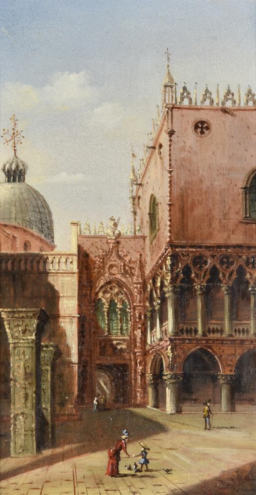 Marco Grubas (Italian 1839-1910), Two views of the Doge's Palace (2) - Image 2 of 4