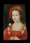 Follower of Theodore Russel, Portrait of a lady in Tudor dress