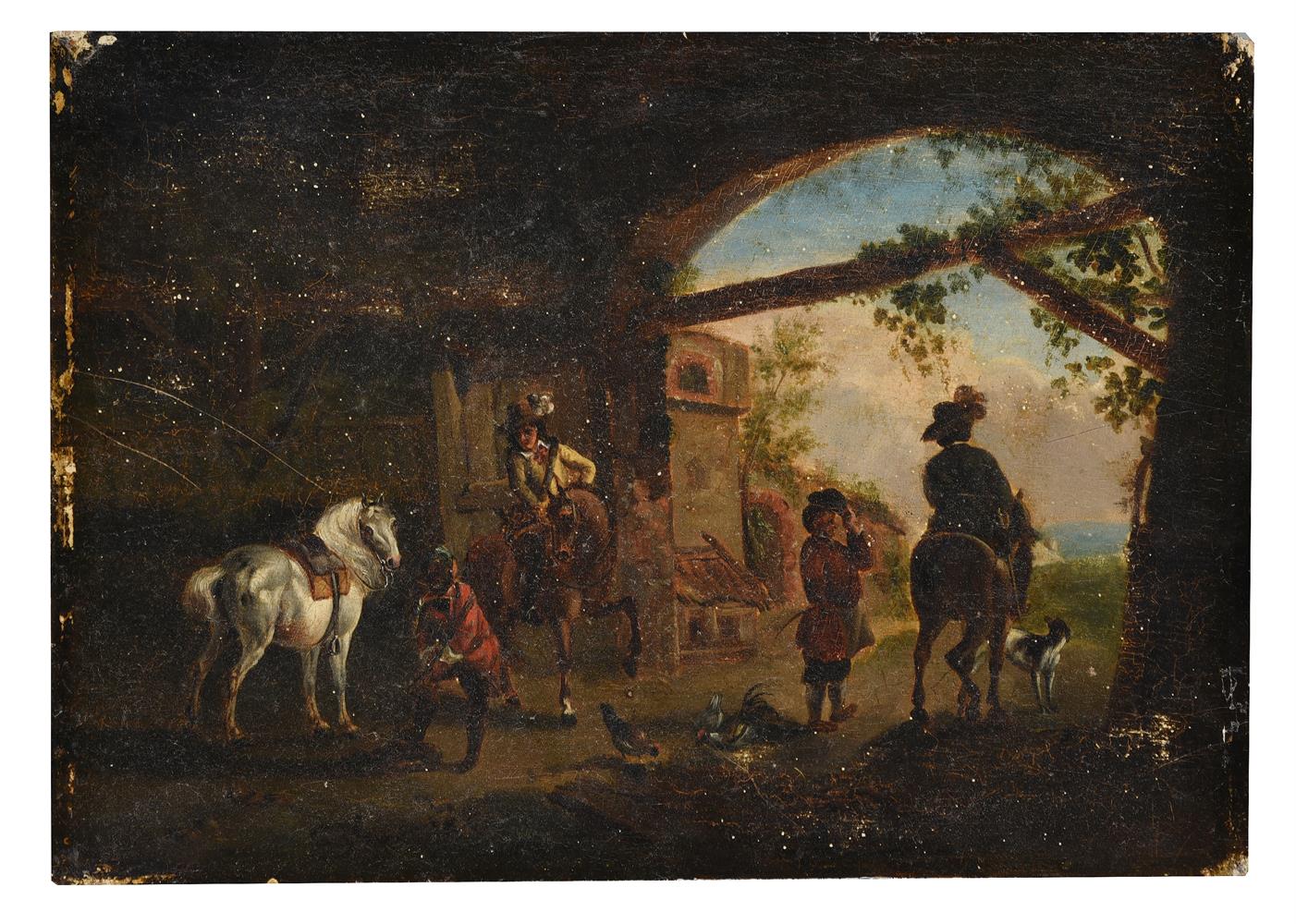 Follower of Philips Wouwerman, Ready to depart - Image 2 of 3