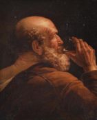 Manner Of Giuseppe Ribera, Head of an old man drinking