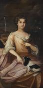 Follower of Sir Godfrey Kneller, A lady with her spaniel; A lady with her whippet