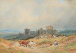 William Leighton Leitch (British 1804-1883), Manorbier Castle, Near Tenby