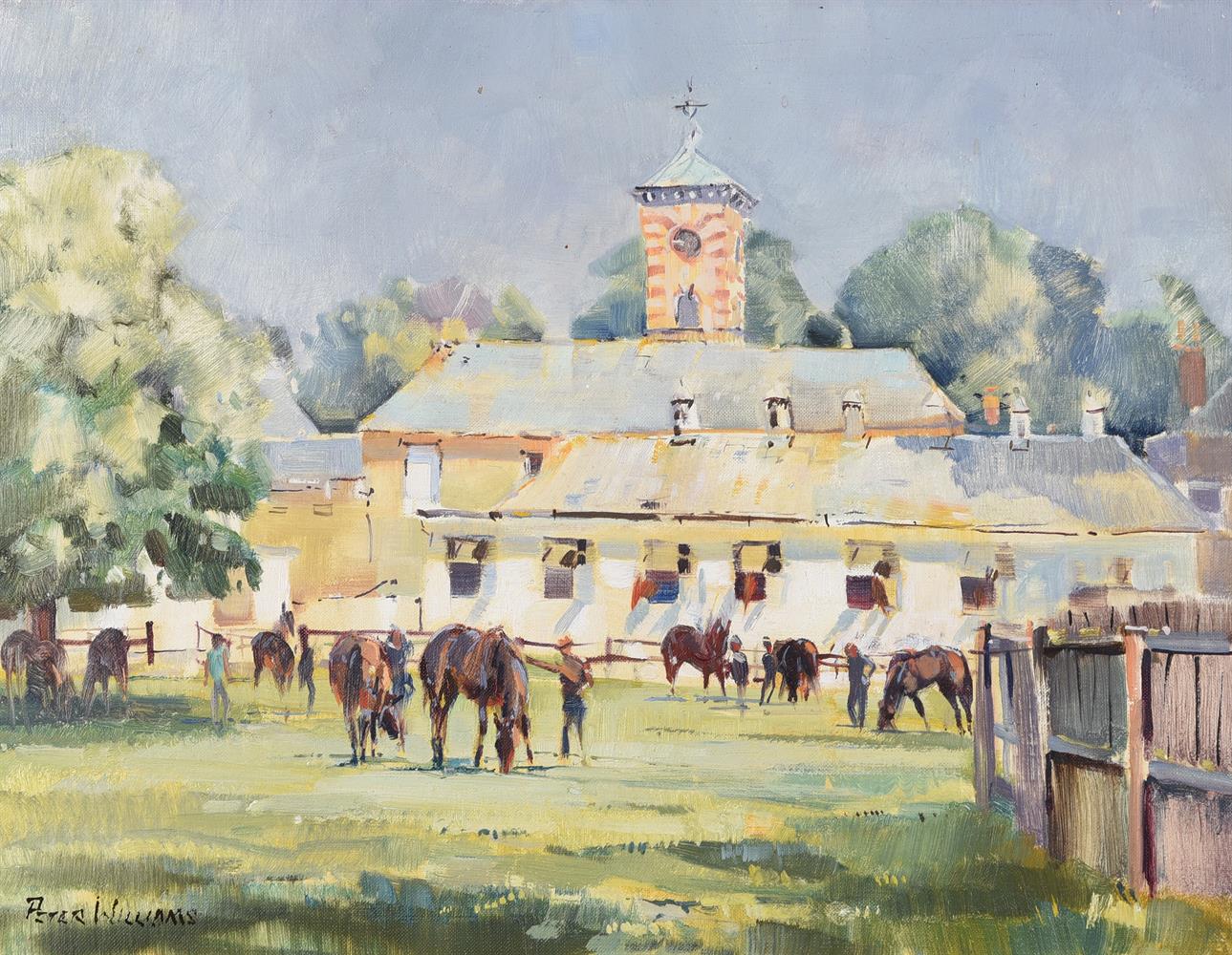 Peter Williams (American 1934-2018), Highfield Stables at Bedford House Stables, Newmarket