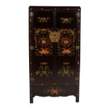 A lacquered drinks cabinet in Chinese taste