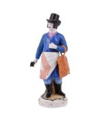 A Moscow porcelain (Francis Gardner) model of a street vendor