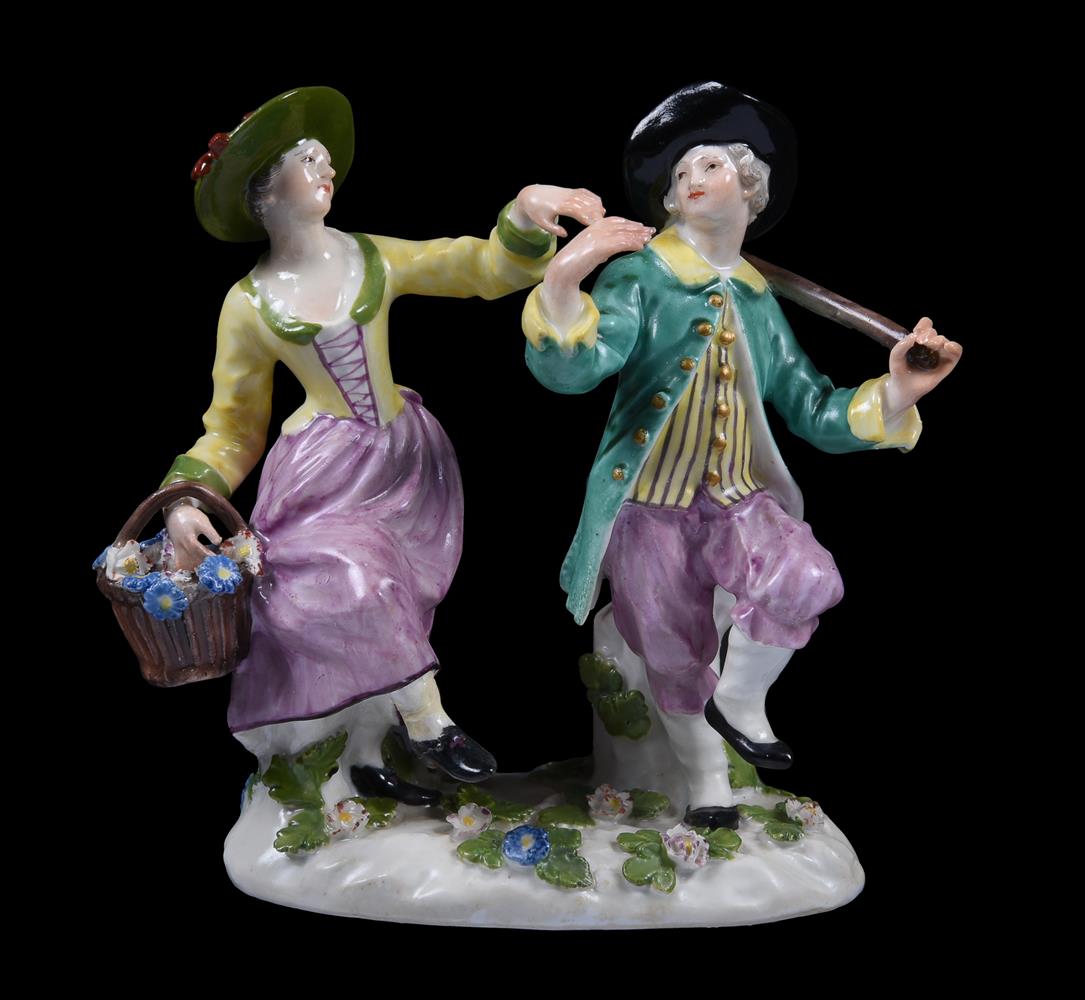 A Meissen group of a pair of dancers