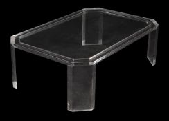 Alessandro Albrizzi, a lucite and glass low centre table