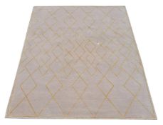 Tim Gosling for The Rug Company, Deco Diamond Light, a cream and gold carpet