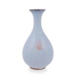 A Chinese blue glazed vase