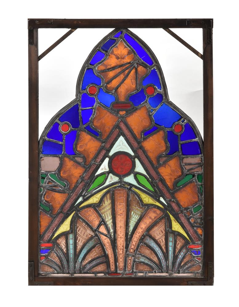 A Gothic Revival stained glass window panel - Image 2 of 3