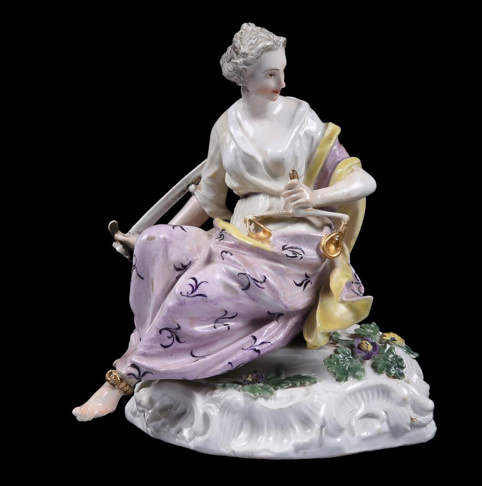 A Meissen figure emblematic of 'Justice'