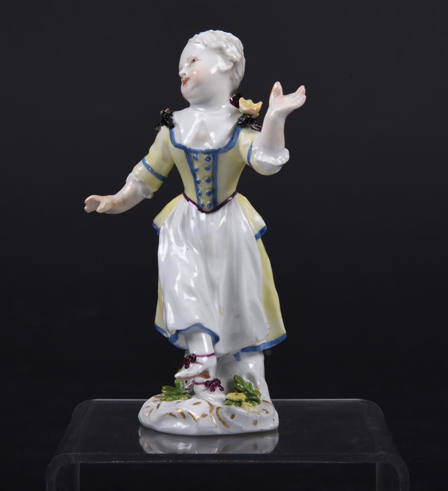 A Meissen figure of a girl dancing - Image 4 of 5