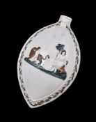 A Staffordshire pearlware commemorative spirit flask