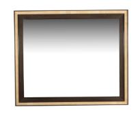 An Obeche wood and shagreen mirror