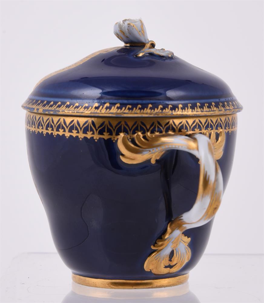 A Meissen (Marcolini) blue-ground and gilt cabinet cup - Image 4 of 6