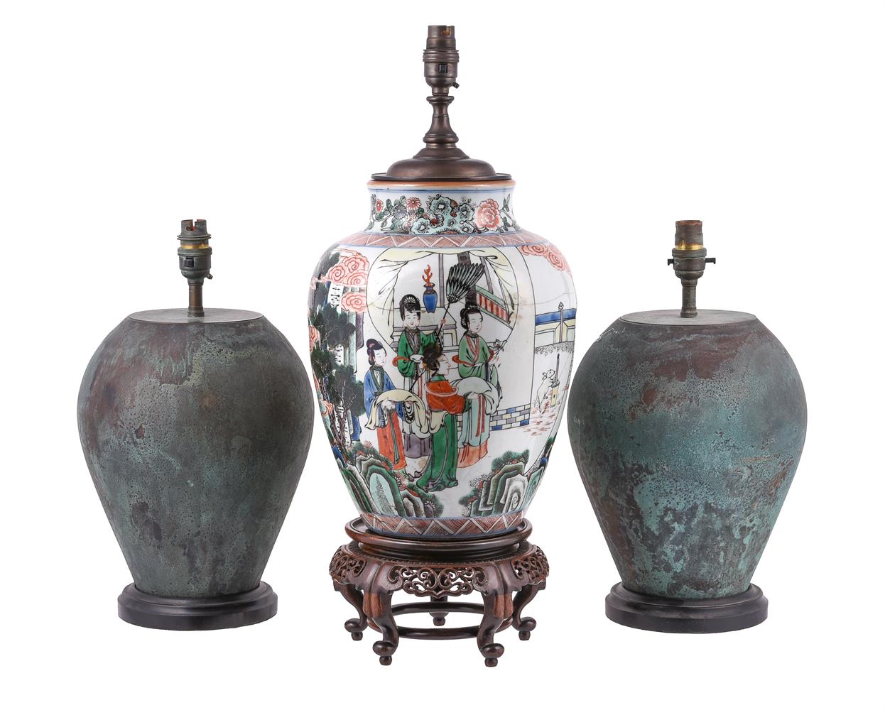 A Chinese Famille Verte vase