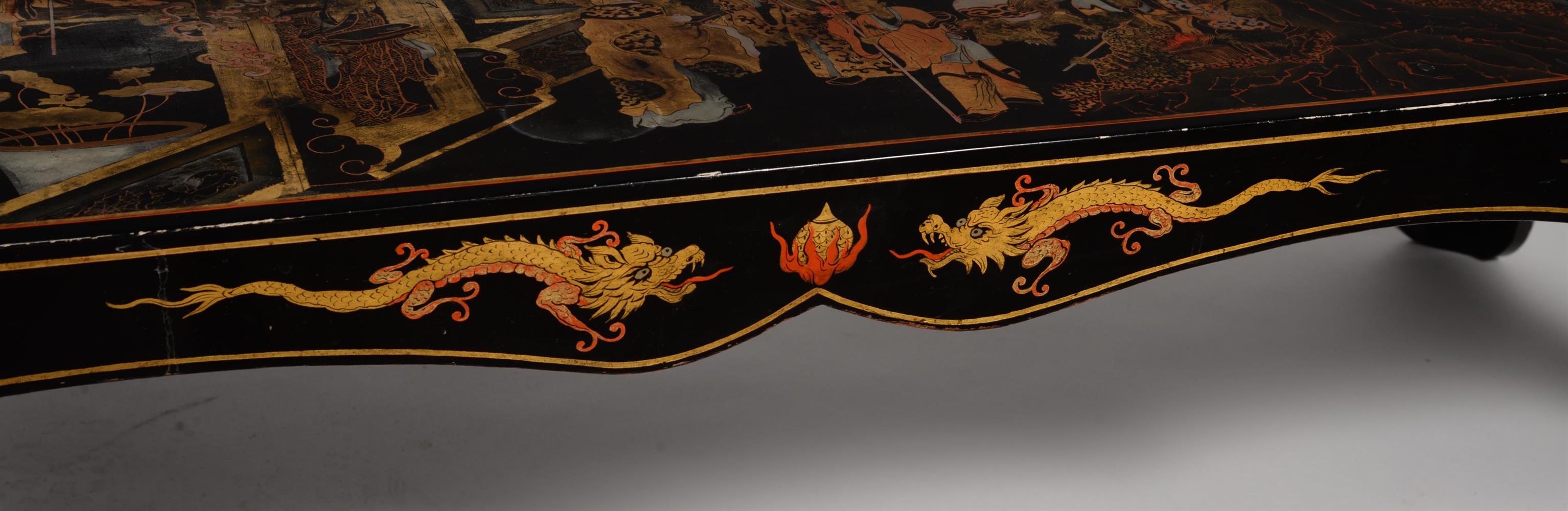 A Chinese lacquer low table - Image 3 of 7