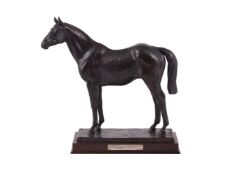 λ William Newton (British, b. 1959), A patinated bronze model of the race horse Desert Orchid