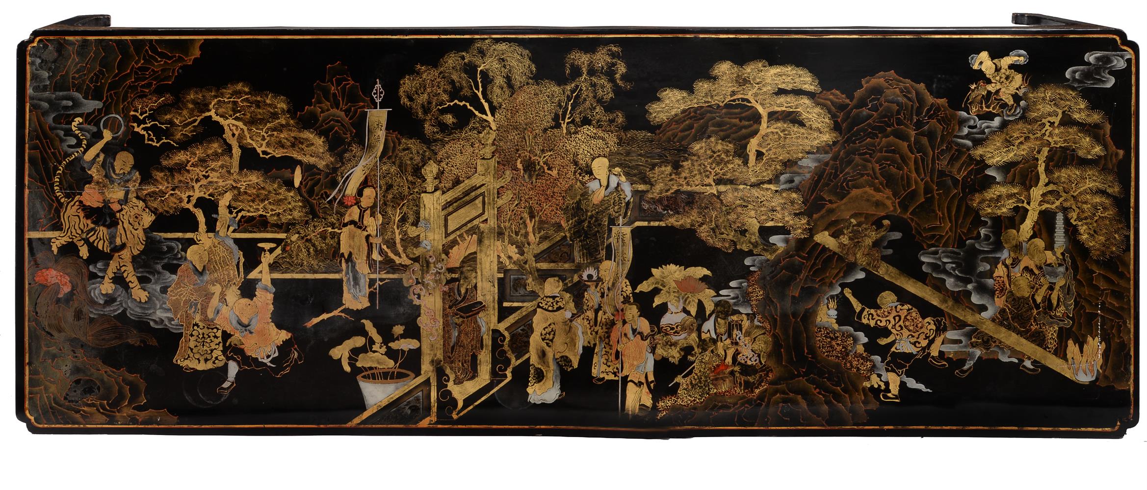 A Chinese lacquer low table - Image 2 of 7