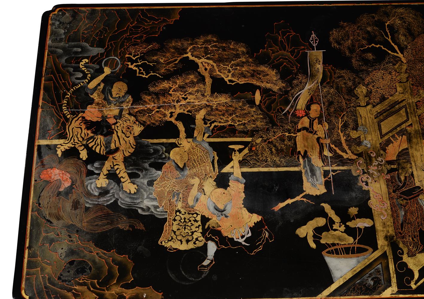 A Chinese lacquer low table - Image 6 of 7