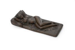 λ James Butler (b. 1931), A bronze figure of Angela reclining