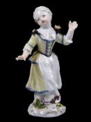 A Meissen figure of a girl dancing