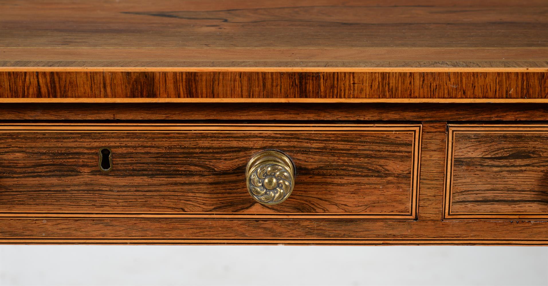 Y A Regency rosewood, banded, and crossbanded sofa table - Image 3 of 3