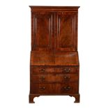 A George III mahogany bureau bookcase