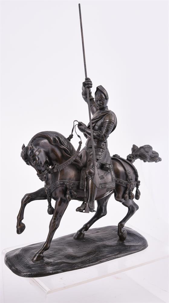 Two bronze groups of figures on horseback - Image 2 of 3