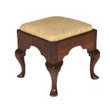 A red walnut stool