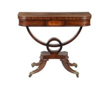 A Regency mahogany card table