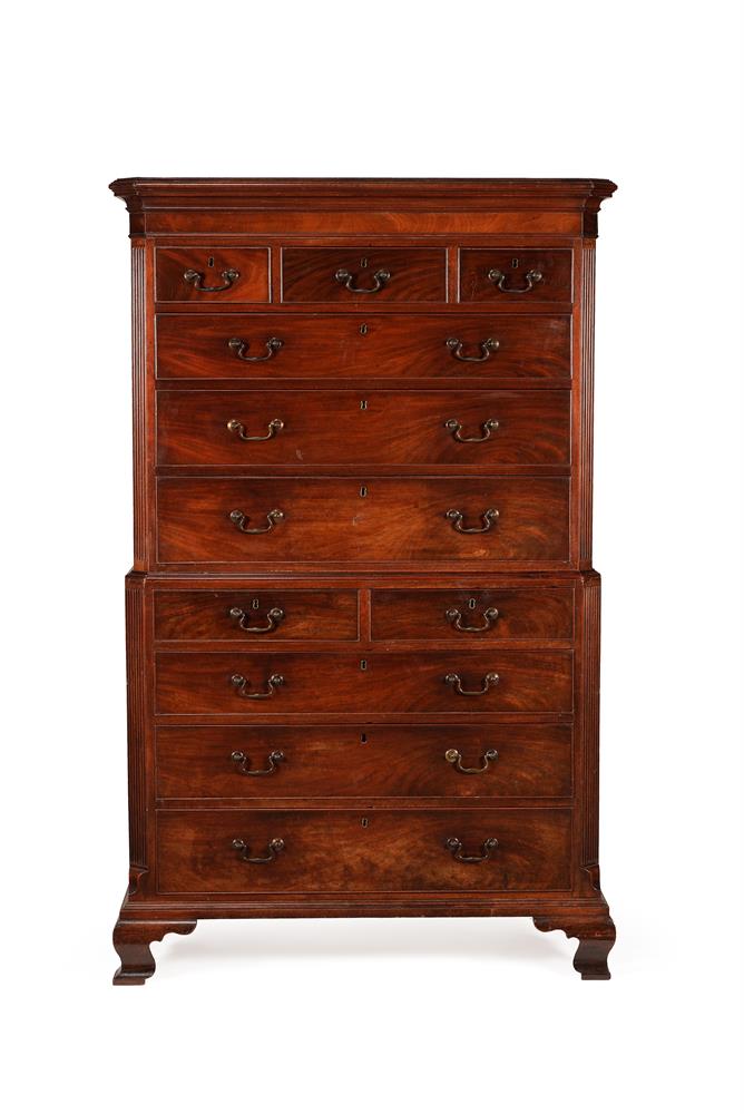 A George III mahogany chest on chest