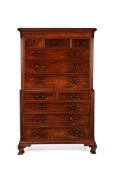 A George III mahogany chest on chest