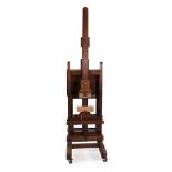 A mahogany artist's easel