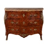 Y A French kingwood and gilt metal mounted commode