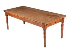 A cherry extending dining table