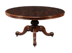 Y A Victorian rosewood centre table