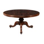 Y A Victorian rosewood centre table