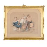 J. Gilbert (British 19th century), Portrait of three children