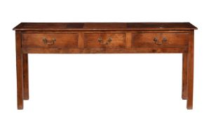 An elm dresser base in George III style
