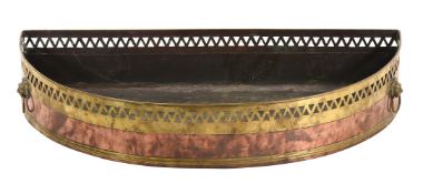 A brass and copper planter