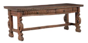 A Spanish walnut refectory table