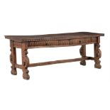 A Spanish walnut refectory table