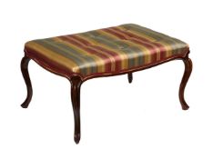 Y A Victorian rosewood footstool in French taste