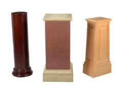 Three various display pedestals