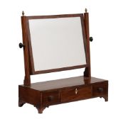 A Regency mahogany platform dressing table mirror