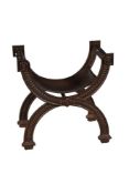 A Victorian cast iron X-frame stool