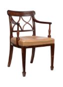 A Regency mahogany armchair