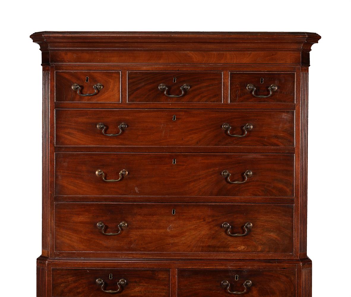 A George III mahogany chest on chest - Image 2 of 3