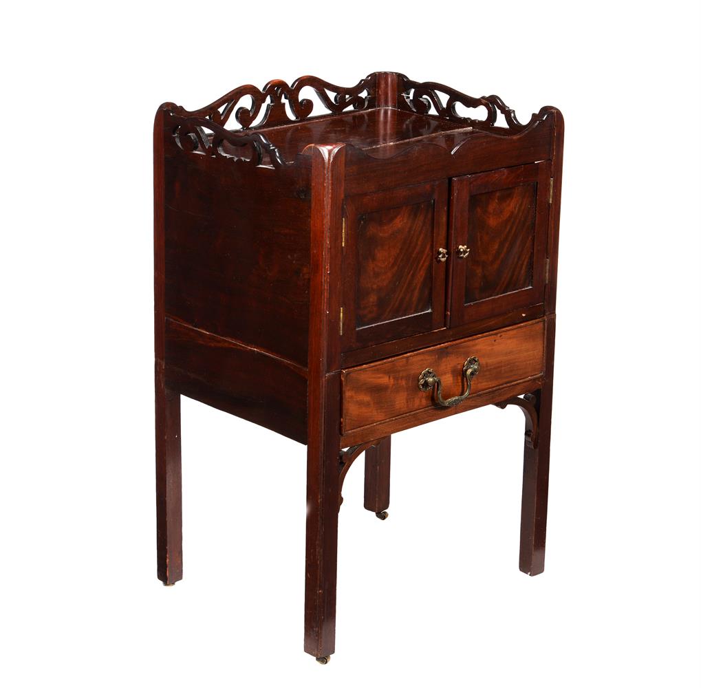 A George III mahogany bedside night commode